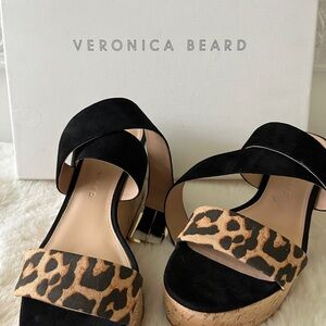 Veronica Beard women’s leopard wedge, 6.5